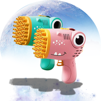 Máquina de bolhas portátil de dinossauro com 40 furos