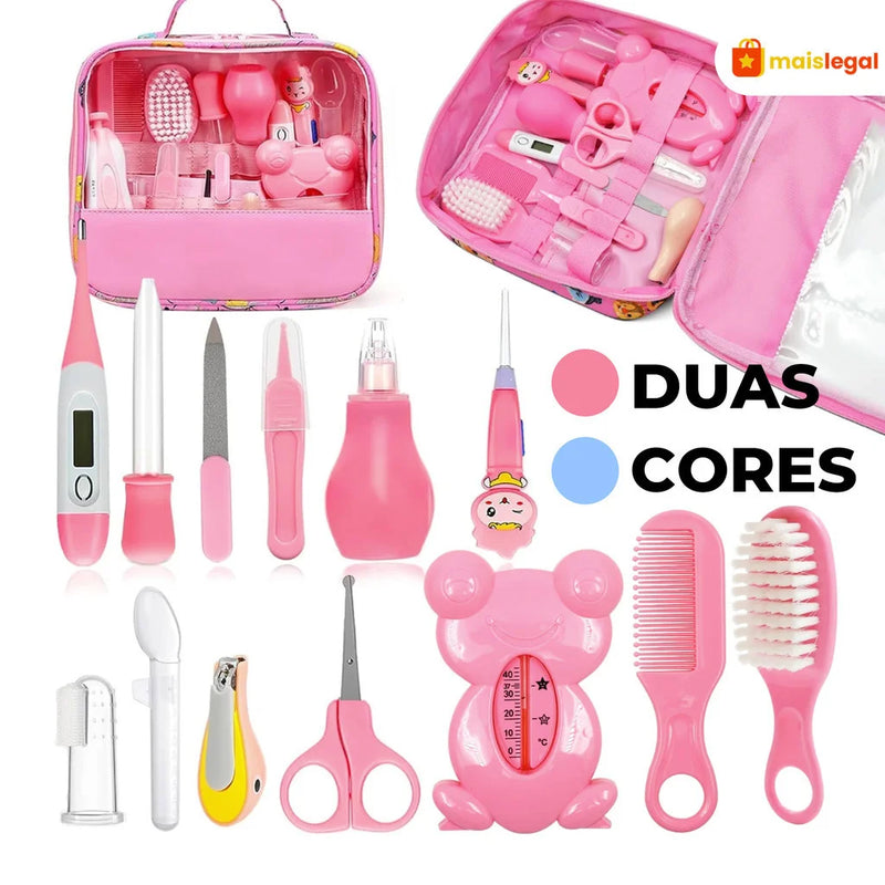Kit de cuidados essenciais para higiene do bebê - 13 peças