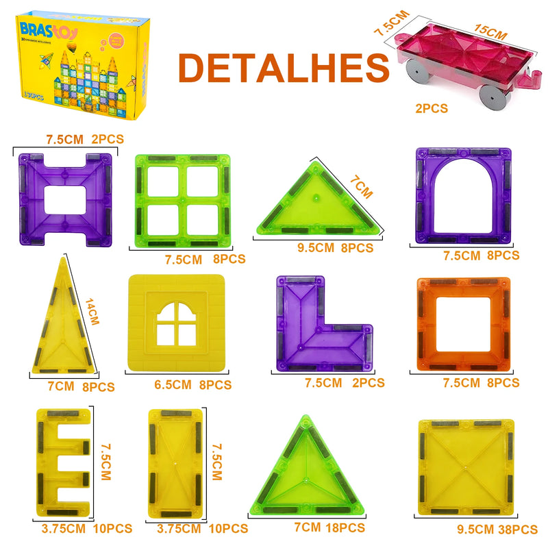 Blocos de construção magnéticos e transparentes