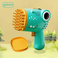 Máquina de bolhas portátil de dinossauro com 40 furos