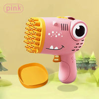 Máquina de bolhas portátil de dinossauro com 40 furos